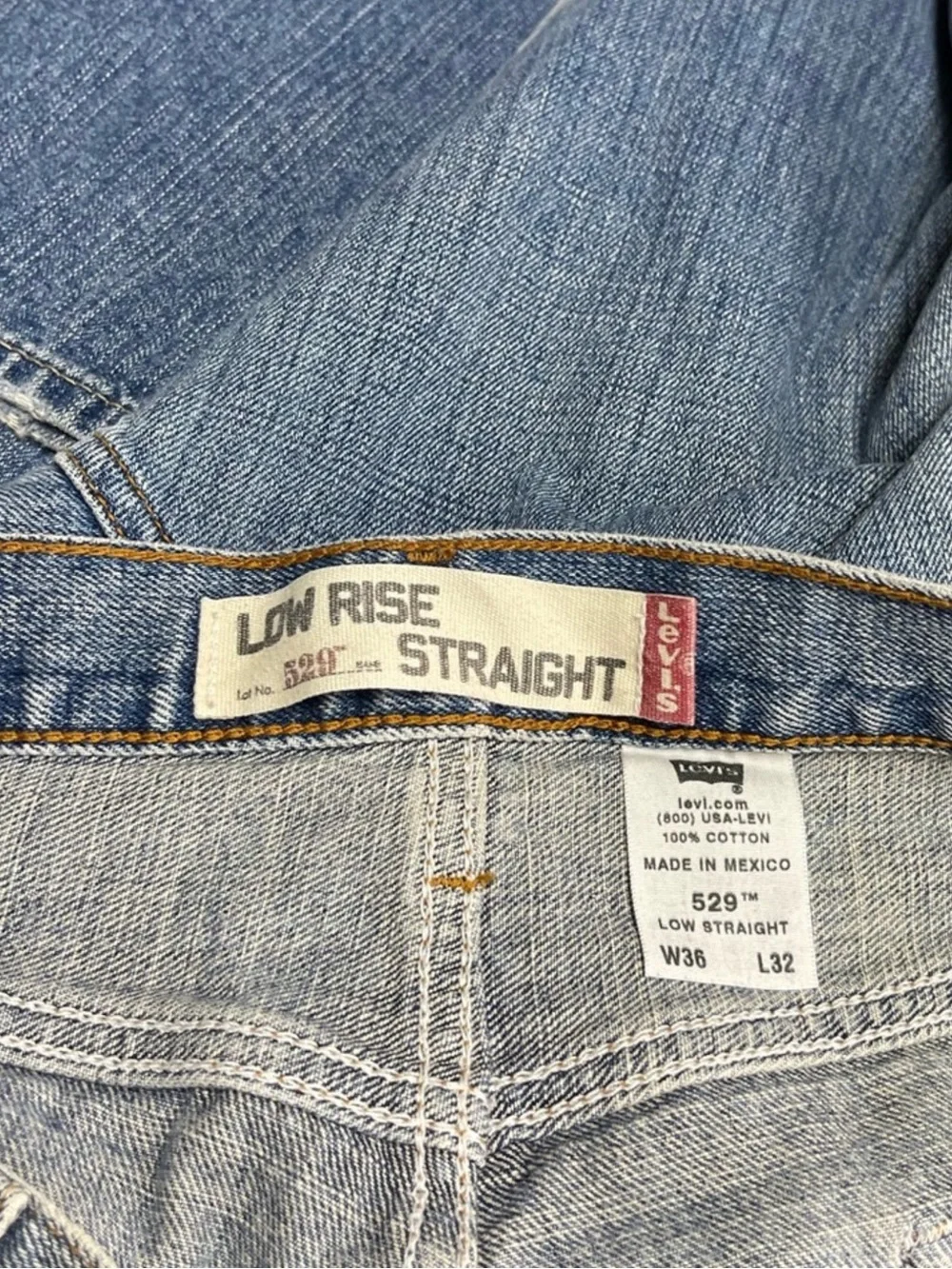 Levi’s 529 Medium Wash Low Rise Straight Jeans